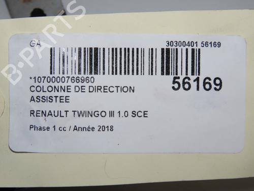 Steering column RENAULT TWINGO III (BCM_, BCA_) 1.0 SCe 70 | BP36493792M21 - Image 5