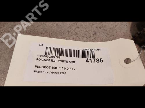 Rear left exterior door handle PEUGEOT 308 I (4A_, 4C_) 1.6 HDi | BP9614431C130 