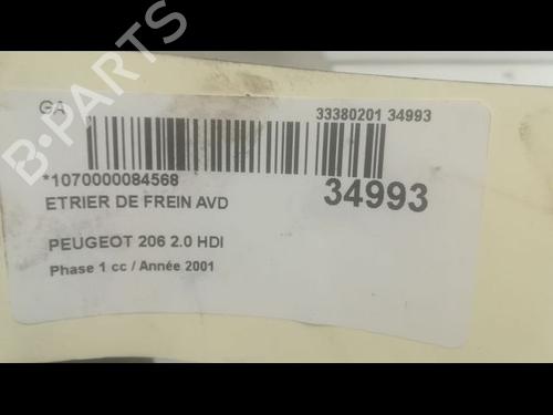 Right front brake caliper PEUGEOT 206 Hatchback (2A/C) 2.0 HDI 90 | BP15273980M104 