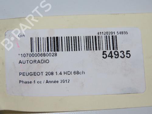 Used Radio PEUGEOT 208 I (CA_, CC_) 1.4 HDi (68 hp) 31274374