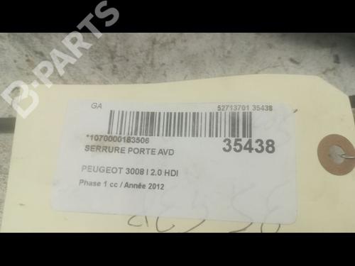 Front right lock PEUGEOT 3008 I MPV (0U_) 2.0 HDi Hybrid4 | BP9601450C97