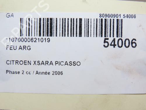 Venstre baglygte CITROËN XSARA PICASSO (N68) 1.6 HDi (109 hp) 28082575