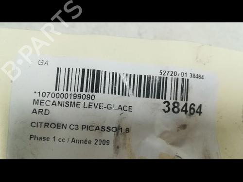 Used Rear right window mechanism CITROËN C3 Picasso (SH_) 1.6 HDi (90 hp) 9605965