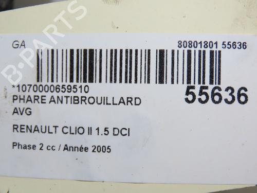 Left front fog light RENAULT CLIO II (BB_, CB_) 1.5 dCi (B/C2J) | BP30117118C30