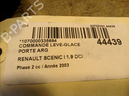 Used Left rear window switch RENAULT SCÉNIC I MPV (JA0/1_, FA0_) 1.9 dCi (JA05, JA1F) (102 hp) 23177131