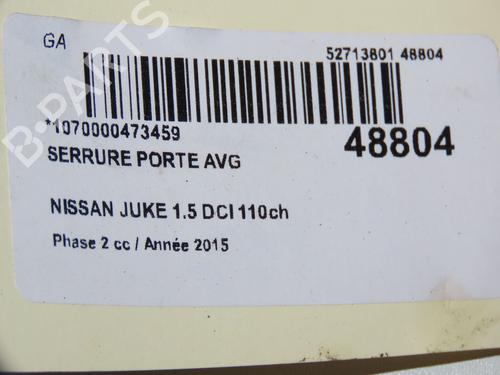Front left lock NISSAN JUKE (F15) 1.5 dCi | BP17488324C98 