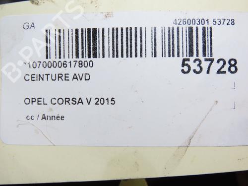 Front right seatbelt OPEL CORSA E (X15) 1.3 CDTI (08, 68) | BP28830717I25 - Image 5