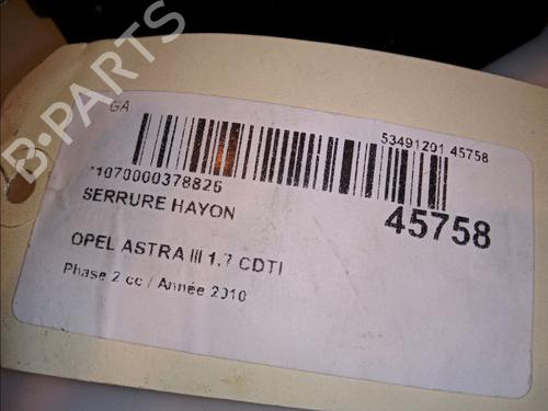 Used Tailgate lock OPEL ASTRA H GTC (A04) 1.7 CDTI (L08) (110 hp) 12116920