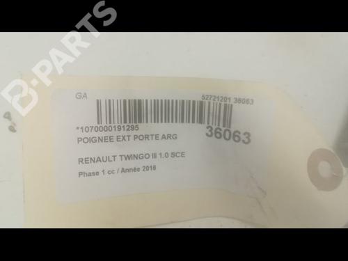 Venstre bak utvendig håndtak RENAULT TWINGO III (BCM_, BCA_) 1.0 SCe 70 | BP9603315C130 