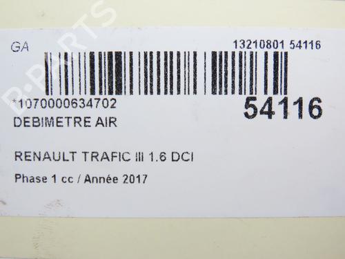 Mass air flow sensor RENAULT TRAFIC III Van (FG_) 1.6 dCi 125 (FGMH) | BP28966874M95