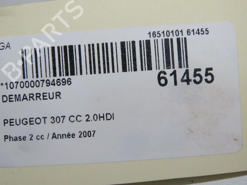 Starter PEUGEOT 307 CC (3B) 2.0 HDi 135 | BP38608315M8 - Image 7
