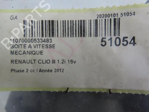 Used Gearbox RENAULT CLIO III (BR0/1, CR0/1) 1.2 16V (BR02, BR0J, BR11, CR02, CR0J, CR11) (75 hp) 25451250