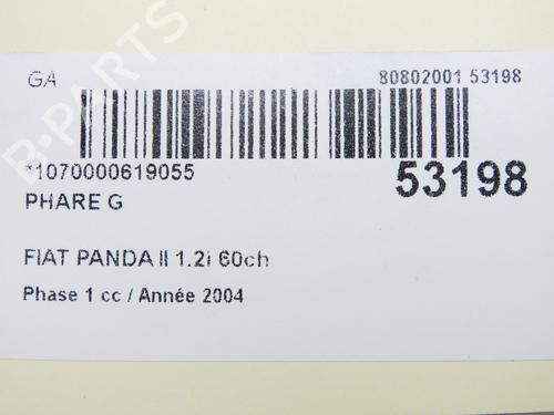 Left headlight FIAT PANDA (169_) 1.2 (169.AXB11, 169.AXB1A) | BP31121167C28 - Image 2