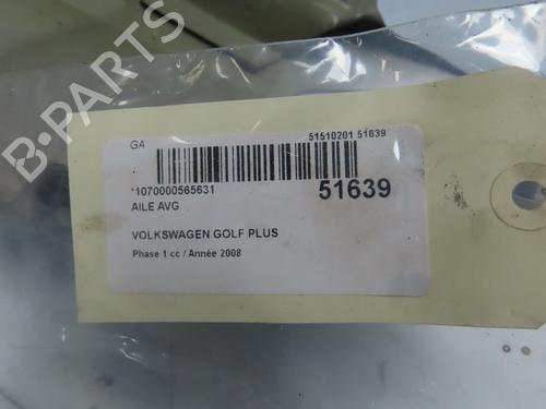 Left front fenders VW GOLF PLUS V (5M1, 521) 1.9 TDI | BP28801866C41 