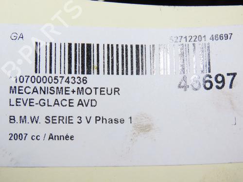 Used Front right window mechanism BMW 3 (E90) 335 d (286 hp) 22535510