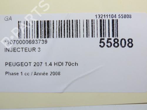 Used Injector PEUGEOT 207 (WA_, WC_) 1.4 HDi (68 hp) 31120031