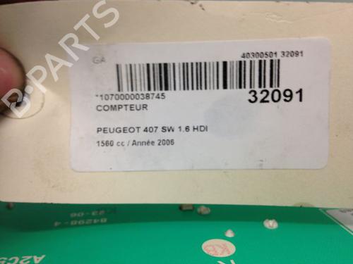 instrument-cluster-peugeot-407-sw-6e_-6d_-16-hdi-110-610396-2004-2005-2006-2007-2008-2009-2010-2011-9593242 main image