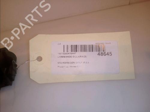 Used Headlight switch VW GOLF VI (5K1) 2.0 TDI (140 hp) 15657339