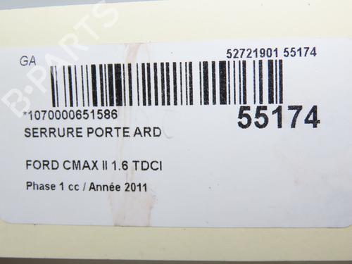 Used Rear right lock FORD C-MAX II (DXA/CB7, DXA/CEU) 1.6 TDCi (115 hp) 31120962