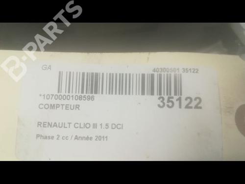 Instrument cluster RENAULT CLIO III (BR0/1, CR0/1) 1.5 dCi | BP9597680C47 