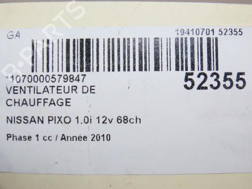 Heater blower motor NISSAN PIXO (UA0) 1.0 | BP23124925M62 