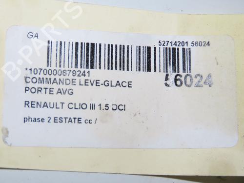 Left front window switch RENAULT CLIO III Grandtour (KR0/1_) 1.5 dCi | BP32150807I27 