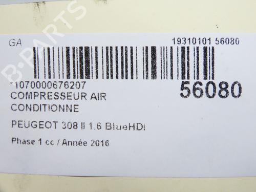 AC compressor PEUGEOT 308 II (LB_, LP_, LW_, LH_, L3_) 1.6 BlueHDi 120 | BP31605857M34