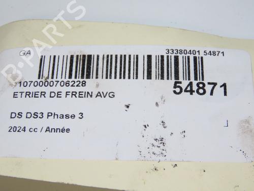 Left front brake caliper DS DS 3 / DS 3 CROSSBACK (UR_, UC_, UJ_) 1.2 PureTech 130 (URHNSS) | BP31843308M105 - Image 5