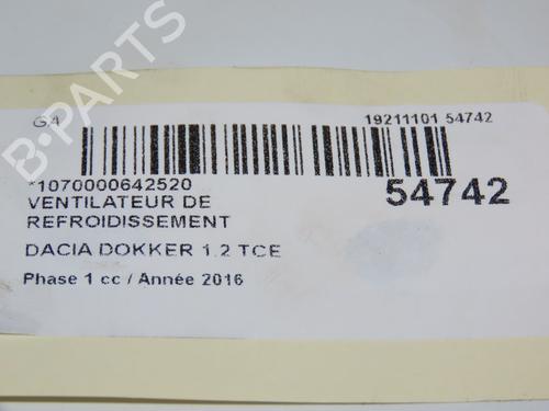 Kjølevifte elektrisk DACIA DOKKER MPV (KE_) 1.2 TCe (KEM0, KEAY) (115 hp) 28967142