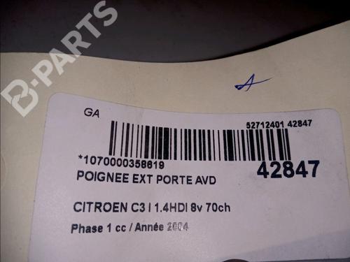 Front right exterior door handle CITROËN C3 I (FC_, FN_) 1.4 HDi | BP10189919C129 
