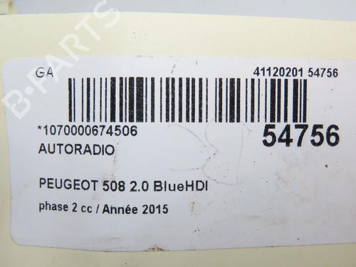 Used Radio PEUGEOT 508 I (8D_) 2.0 BlueHDi 180 (180 hp) 31120528