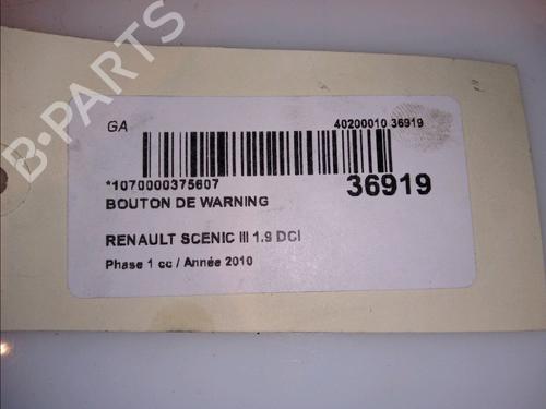 Used Warning switch Warning switch RENAULT GRAND SCÉNIC III (JZ0/1_) 1.9 dCi (JZ0J, JZ0N, JZ1K, JZ1S) (131 hp) 11100728 11100728