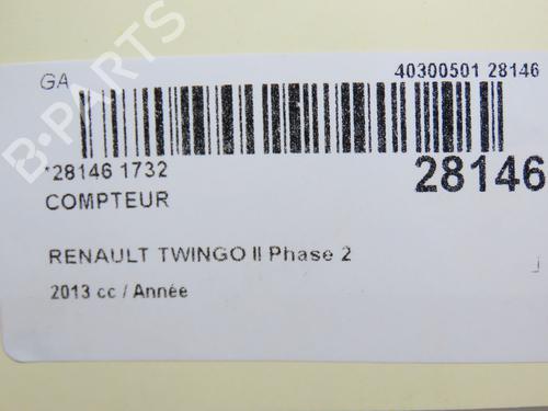 Used Instrument cluster RENAULT TWINGO II (CN0_) 1.2 16V (CN0K, CN0V, CN0A) (76 hp) 23174686