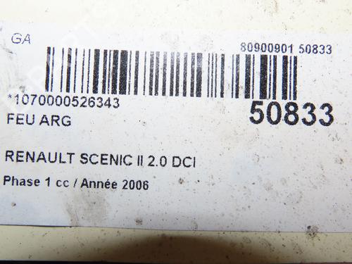 Used Left taillight RENAULT SCÉNIC II (JM0/1_) 2.0 dCi (JM1K) (150 hp) 28832762
