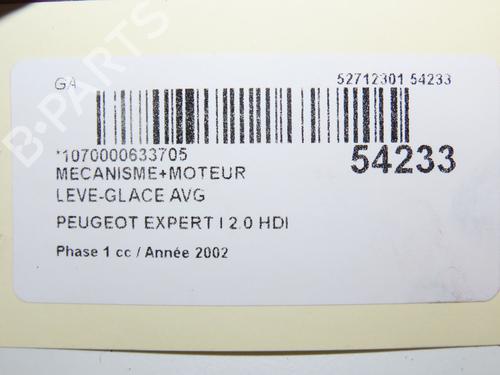 Used Front left window mechanism Front left window mechanism PEUGEOT EXPERT Van (222) 2.0 HDI (94 hp) 30447531 30447531