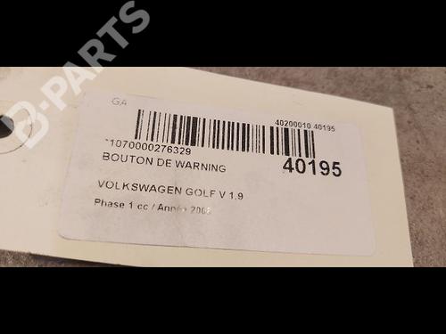 Warning switch VW GOLF V (1K1) 1.9 TDI | BP9613524I22 