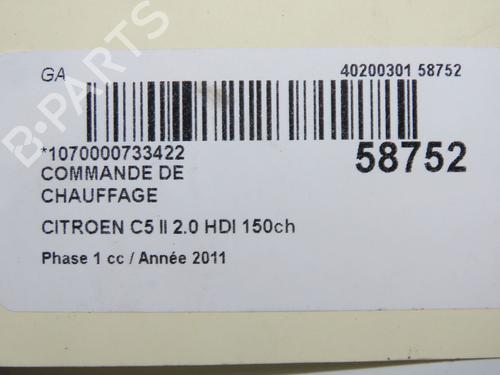 Climate control CITROËN C5 III (RD_) 1.6 THP 155 (RD5FV8, RD5FNA) | BP36427006I5 - Image 2