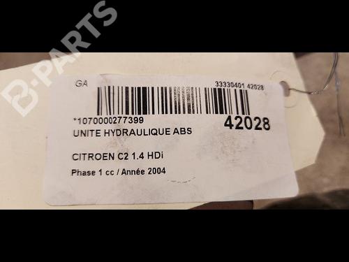 ABS pump CITROËN C2 (JM_) 1.4 HDi | BP9613730M43 