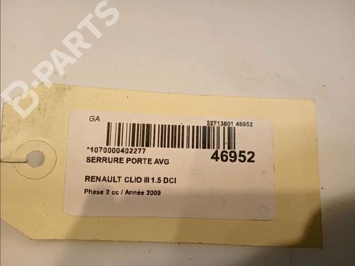 Front left lock RENAULT CLIO III (BR0/1, CR0/1) 1.5 dCi (BR17, CR17) | BP11343206C98