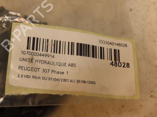 ABS pump PEUGEOT 307 (3A/C) 2.0 HDi 90 | BP16707340M43 