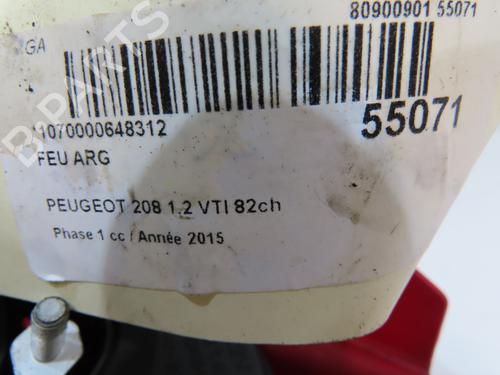 Used Left taillight PEUGEOT 208 I (CA_, CC_) 1.2 VTI 82 (82 hp) 31056263