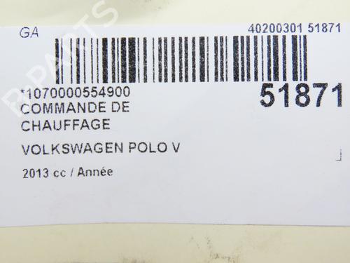 climate-control-vw-polo-v-6r1-6c1-2009-2010-2011-2012-2013-2014-2015-2016-2017-2018-2019-2020-2021-2022-28967875 main image