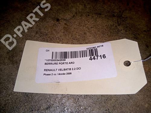 Rear right lock RENAULT VEL SATIS (BJ0_) 2.2 dCi (BJ0E, BJ0F) | BP10053359C99 