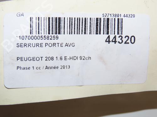 Used Front left lock PEUGEOT 208 I (CA_, CC_) 1.6 HDi (92 hp) 28968809