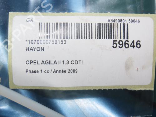 Used Tailgate Tailgate OPEL AGILA B (H08) 1.3 CDTI (F68) (75 hp) 39966899 39966899