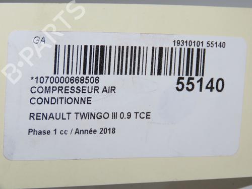Used AC compressor RENAULT TWINGO III (BCM_, BCA_) 0.9 TCe 90 (BCM9, BCM2) (90 hp) 32872889