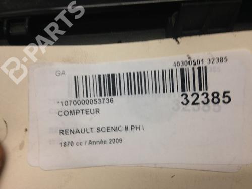 Instrument cluster RENAULT SCÉNIC II (JM0/1_) 1.9 dCi | BP9594260C47 