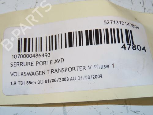 Used Front right lock VW TRANSPORTER T5 Van (7HA, 7HH, 7EA, 7EH) 1.9 TDI (102 hp) 17338627