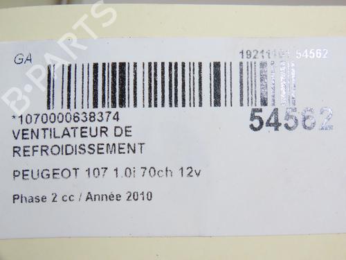 Køleventilator elektrisk PEUGEOT 107 (PM_, PN_) 1.0 (68 hp) 28829219