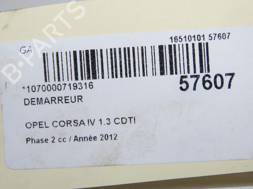 Motor arranque Motor arranque OPEL CORSA D (S07) 1.3 CDTI (L08, L68) (75 hp) 37432528 37432528